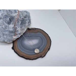 Tiffany & Co. Cancer Awarness Wax Stamp 925 Sterling Necklace 16"